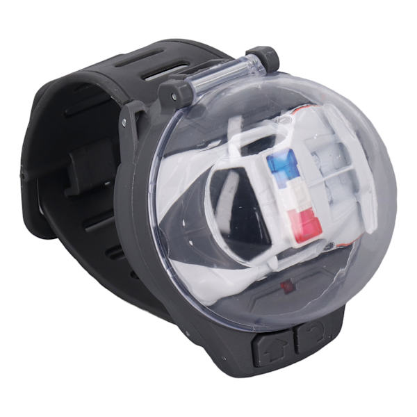 Mini RC bilklocka leksaker 2,4GHz tecknad söt USB-laddningsklocka Fjärrkontroll Billeksak för pojkar Flickor Presenter Vit
