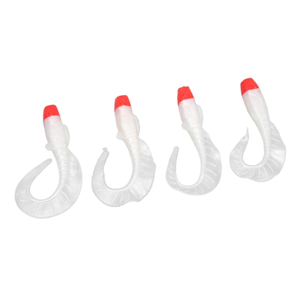 4 st Fiskedrag Simulering Fiskebete Naturtrogen PVC för sötvattensbas Mandarinfisk Röd Vit