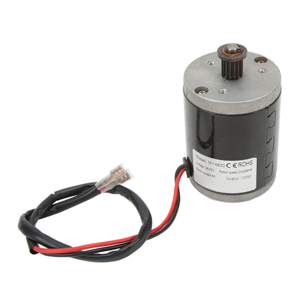 Elektrisk borstad motor 24V120W höghastighets aluminiumlegering borstad likströmsmotor för elektrisk skotercykel motorcykel