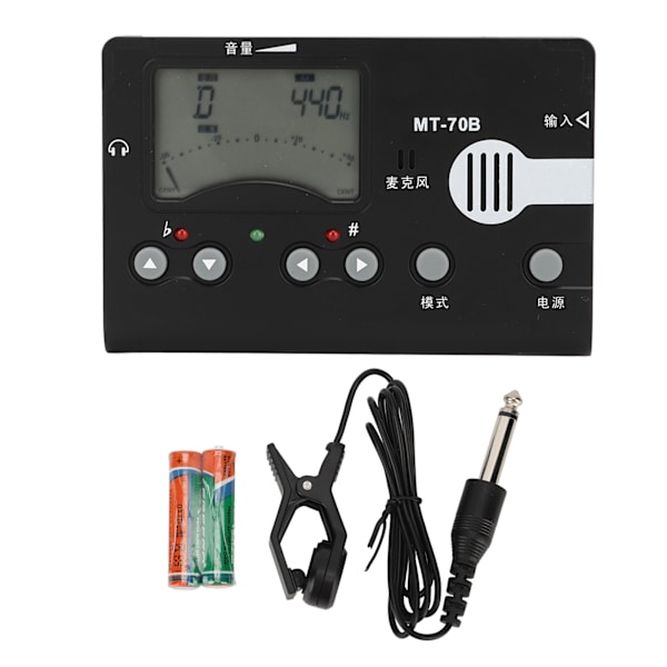 MT 70B Digital Metronom Tuner Tonegenerator Guzheng Tuner med stor LCD-skjerm