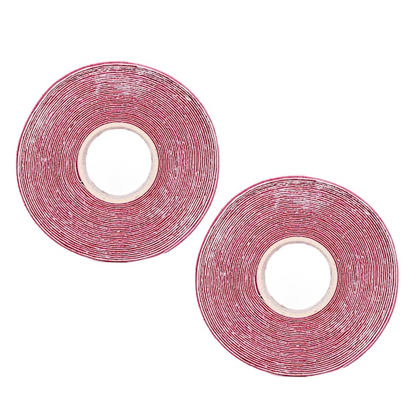 2ST Atletisk Kinesiologitejp 5 cm Bredd 5m Längd Muskeldekalskydd för Fitness Badminton Rose Red