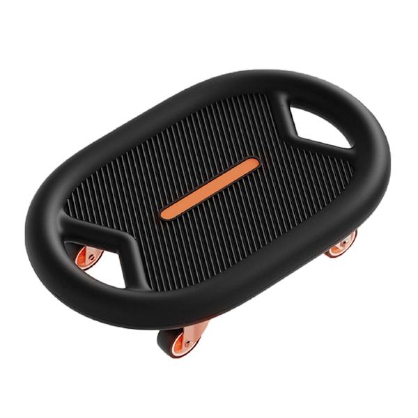 Mage Fitness Skateboard Lågt ljud Förbättra Cardiorespiratory Function Träningsskateboard med knäskydd Svart