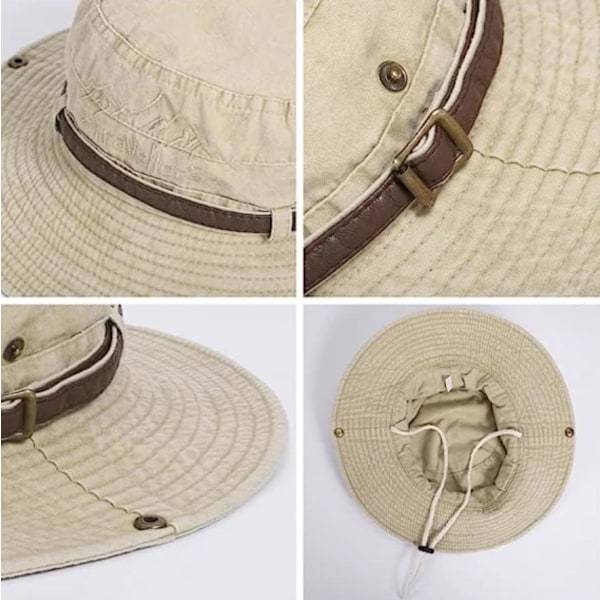 Hopfällbar solhatt för män, jakt hatt, anti-UV, utomhus, bergsklättring, resehatt, bucket hat khkai