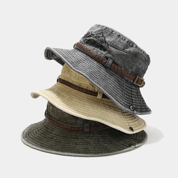 Hopfällbar solhatt för män, jakt hatt, anti-UV, utomhus, bergsklättring, resehatt, bucket hat black