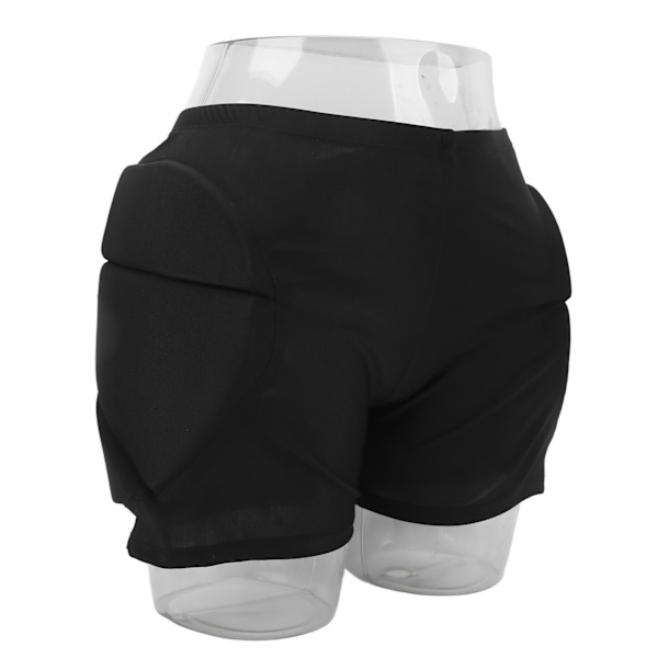 Beskyttelsesshorts Nylon og EVA Hudvenlig Varmebestandig beskyttelsesbuks til cykling Skisport Sort S