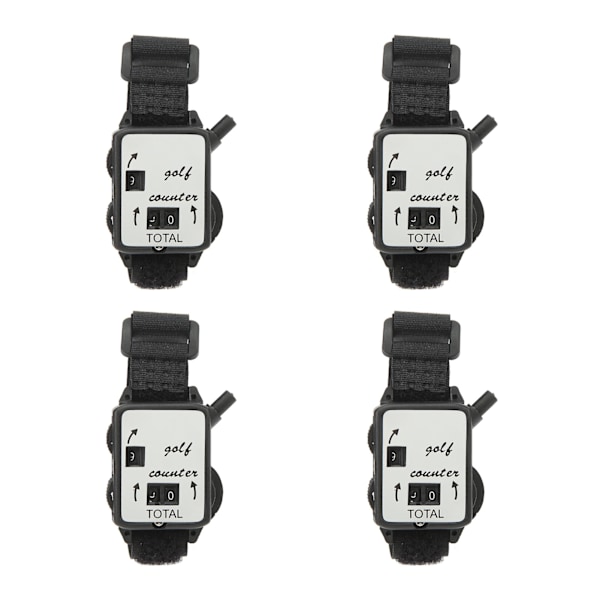 4 STK Scour Counter-klokker Portable manuelle urformede slagtellere for golfere