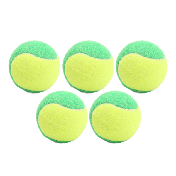 5 ST 6 cm gummi tennisbolde Elastiske squashbolde trykaflastningsbolde til træningsunderholdning Grøn