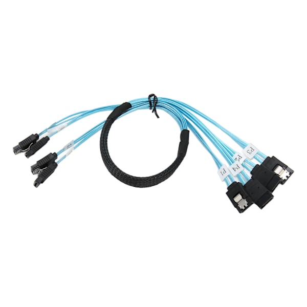MINI SAS 4SATA Overføringskabel Kobles til SDD Harddisk Datamaskin Server Høy Hastighet 7P til 4SATA Datakabel 0.5m