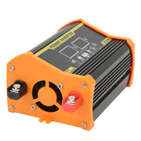 Modifisert sinusbølgeomformer 300W bilstrømomformer DC 12V til 220V AC-omformer med dobbel USB-spenningsskjerm Svart