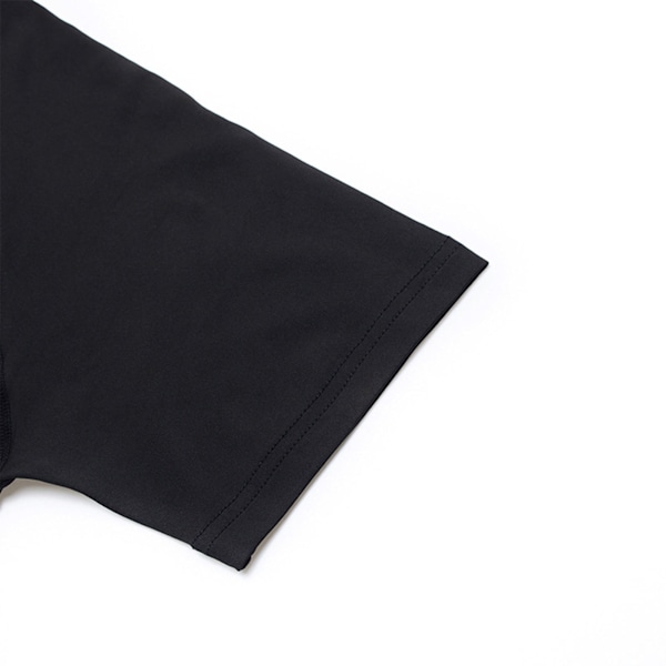 Cool Dry Kortærmet Kompressions Skjorter Sports T-shirts Toppe Atletisk træningstrøje Sort M