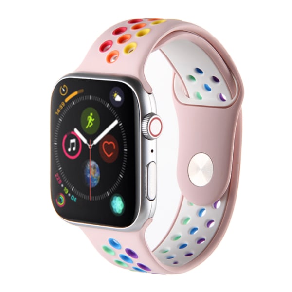 Rainbow Silikon Apple Watch (rosa #Rainbow, 38/40-110 mm)