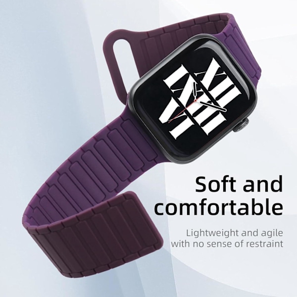 Sopii Apple Watch -rannekkeisiin, vapaasti säädettävät magneettirannekkeet, Apple Watch SE 10. sukupolvi luumu kukka Ultra -kellorannekkeet purple 38/40/41/42 mm