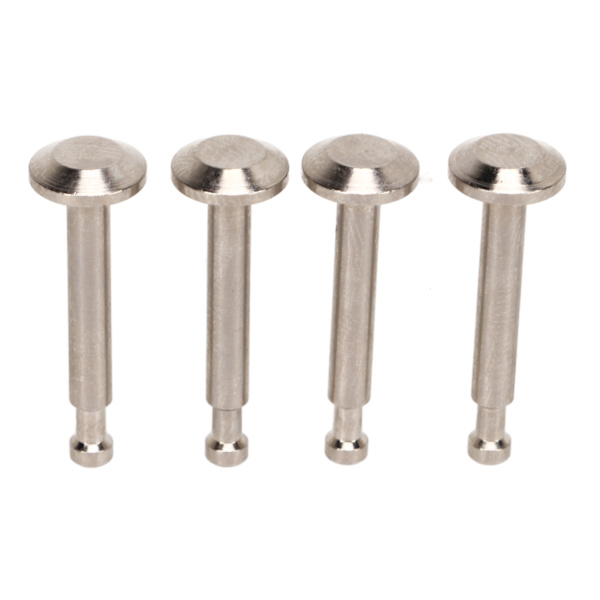 4 stk Støtdemperstift Stål Tight Fit Støtdemperstiftssett for ARRMA 1/7 1/8 RC Bil Sølv