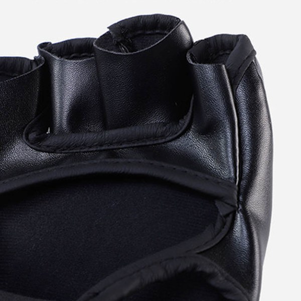 Fighting handsker Black Tiger Paw Design fortykket læder latex liner halvfinger boksehandsker til træning