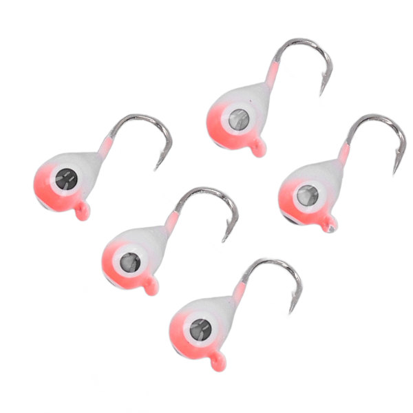 5 ST Isfiske Jigs Kit Udendørs Isfiske Aborre Kroge Vinterfiskedrag Rosa 5MM