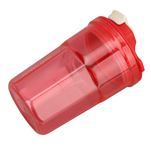 Juomapullo Uudelleenkäytettävä BPA-vapaa tiivis matkavesipullo retkeilyyn Matkatoimisto 450ml Punainen