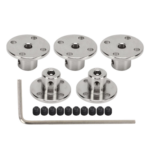 5 STK 4 mm flänskopplingskontakt Stål Styv styrning Modellkoppling Tillbehör Axelaxlar Beslag för DIY RC modellmotorer