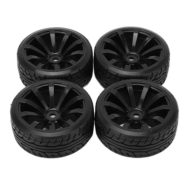 4KPL 1/10 Drift Auton Renkaat Kovat Renkaat Tamiya TT02 On Road Drifting Autoon RC Kumirenkaat ja Vanteet Sarja Musta