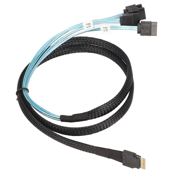 SAS-kaapeli SFF‑8654‑4 SATA 7 Pin Array Disk Nopeampi tiedonsiirto Mini PVC Tietokonetarvikkeet 1 metri / 3,3 jalkaa
