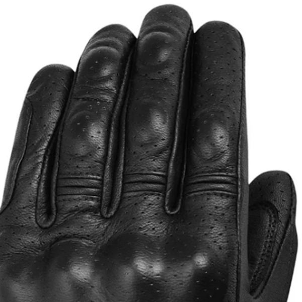 Helläderhandskar Anti-Slip Kallväder Ridhandskar för motorcykelkörning Svart L