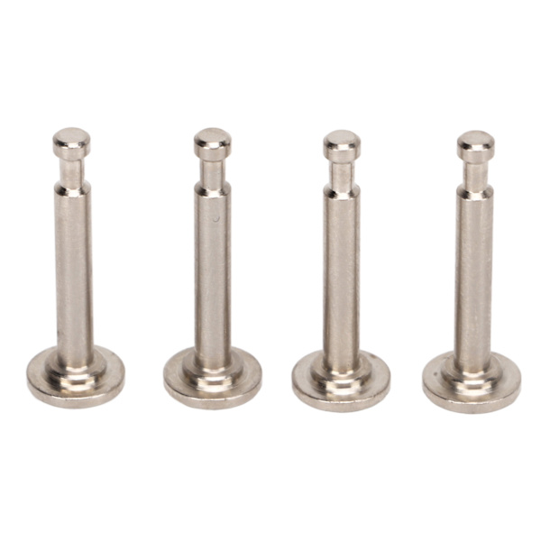 4st Stötdämparstift Stål Tight Fit Stötdämparstiftsats för ARRMA 1/7 1/8 RC Car Silver