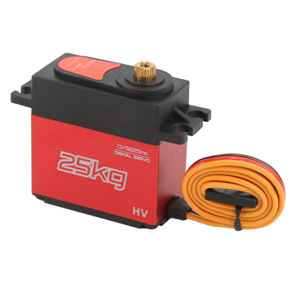 Servomotor Digital 25kg Vanntett metallgir 180° kontrollvinkel for Robot RC Bil Rød