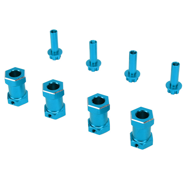 4 st RC Hex Hub Aluminiumlegering Ersättning 12mm Hex Hubs Extension Combiner för 1/10 RC klätterbil Blå