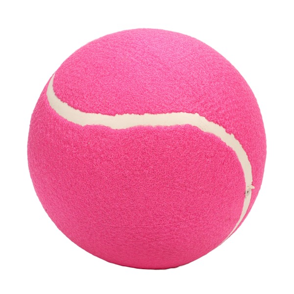 8 tommer jumbo tennisbold Bærbar oppustelig gummikerne plysfilt jumbo signatur tennisbold til børn, kæledyr Pink