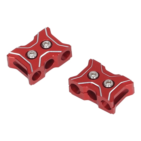 2 stk. RC Bil Kabelhåndtering Utsøkt aluminiumslegering Lettvekt RC Wire Clamp Spenne for Motor Batterikontroll Rød