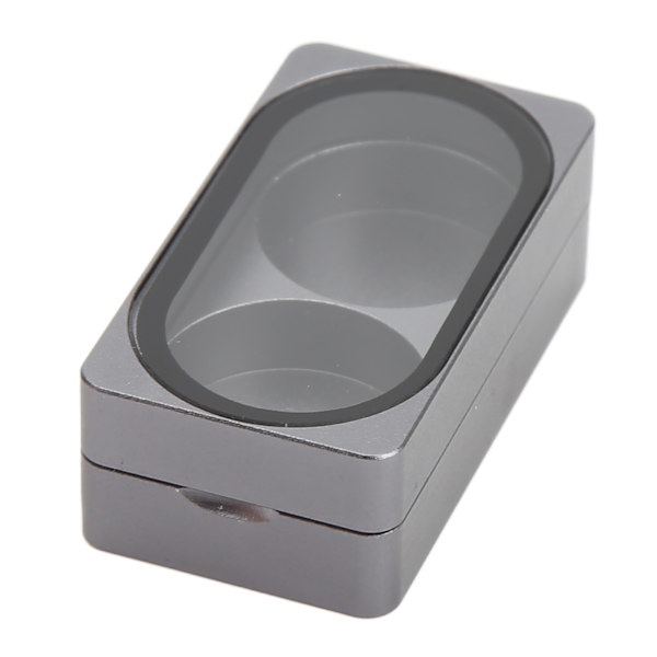Kø Tip Opbevaringsboks Aluminiumslegering Magnetisk Sug Kø Tip Beholder til Billardspillere 2 huller