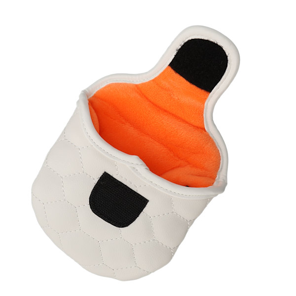 PU Golf Club Head Cover Vit Golf Head Cover Golf Putter Headcover för Golfer Lovers Halvcirkel