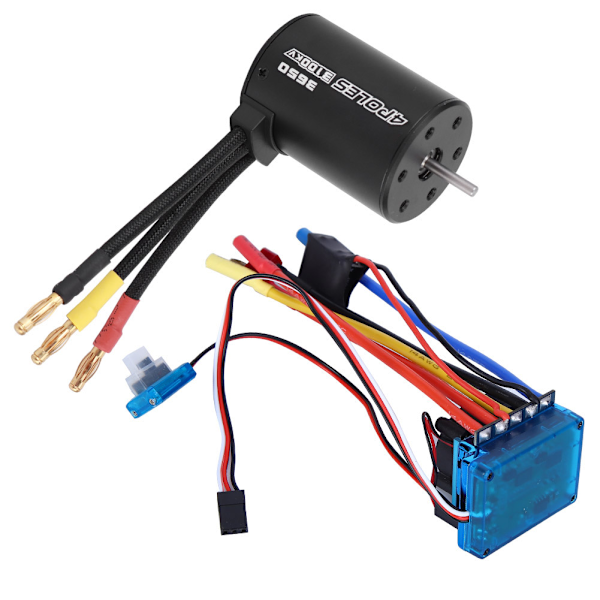 Tehokas 3650 moottori 3100KV harjaton ESC - Varaosa 1/10 RC-autolle (80A)