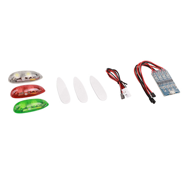 RC LED Stroboskoplys Night Flight LED Lights Kit til RC Fly