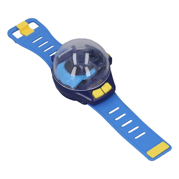 Mini RC Bilklokke Leker 2.4GHz USB Lading Battle Watch Racing Leke Håndledd Racing Bilklokke Leke for gutter og jenter Blå