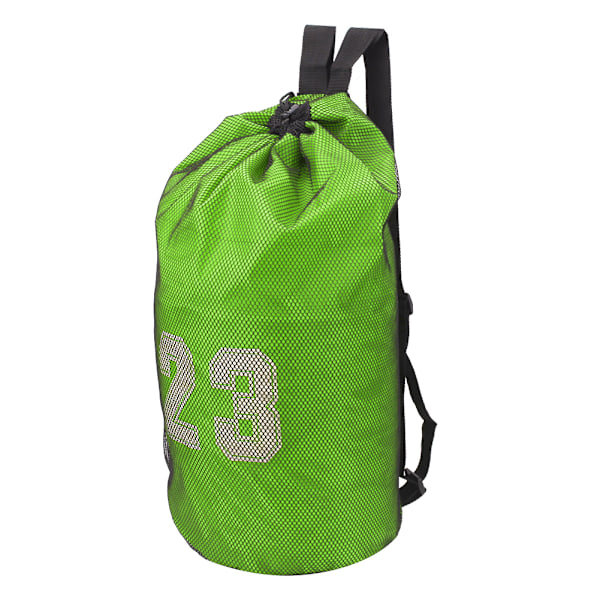 Sport Oxford Cloth Drawstring Bag Fitness Træningsrygsæk til Basketball Fodboldgrøn