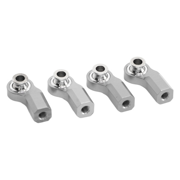 4 ST RC Car Rod End Bend M3 Aluminiumlegeringsstål RC Car Styrstångshuvud för Axial SCX10 1/10 Bilmodell Silver