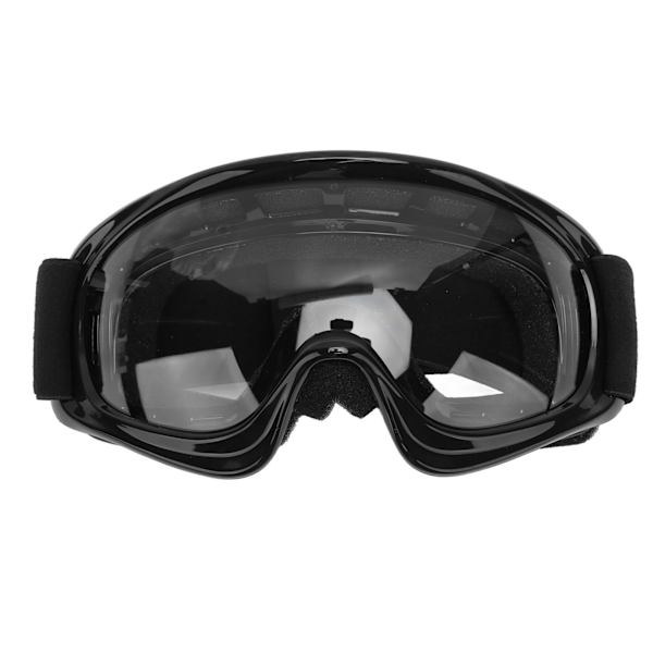 Dirt Bike Goggles til børn Slagfasthed UV-beskyttelse Motorcykelbriller til udendørs cykling Ski ATV Off Road Racing Sort