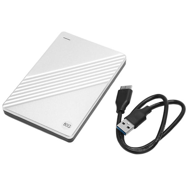 Extern Hårddisk Ultratunn 2.5 Tum USB 3.0 Aluminiumlegering Plug and Play Mobil Hårddisk för Dator TV Telefon Silver 320GB