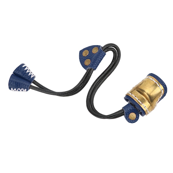 Läder Bågskytte Tummen Ring Bågskytte Finger Protector Guard för traditionell bågeskytte Blå