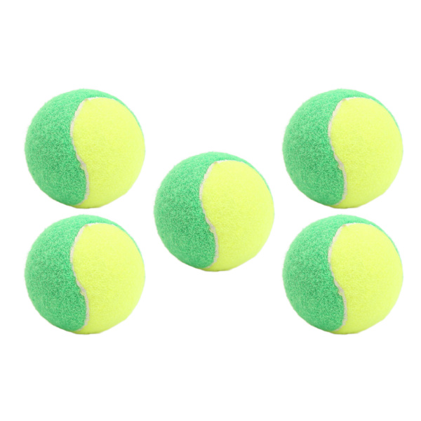 5 ST 6 cm gummi tennisbolde Elastiske squashbolde trykaflastningsbolde til træningsunderholdning Grøn