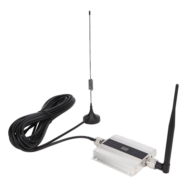 Mobiltelefon Signalforstærker Amplifier Høj Gain 4G Mobiltelefon Repeater GSM DCS WCDMA 1800Mhz 100V til 240V Sølv EU Stik