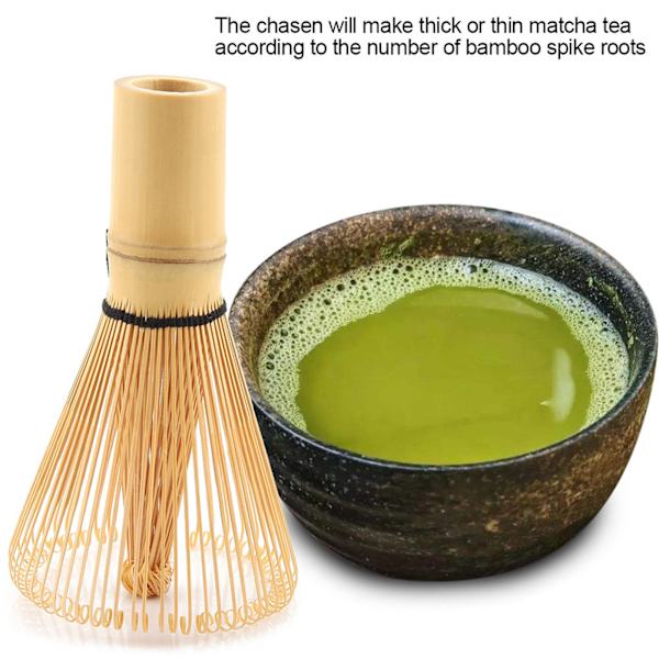 Bambus Matcha-visp - 64 pigger for tilberedning av Matcha-pulver