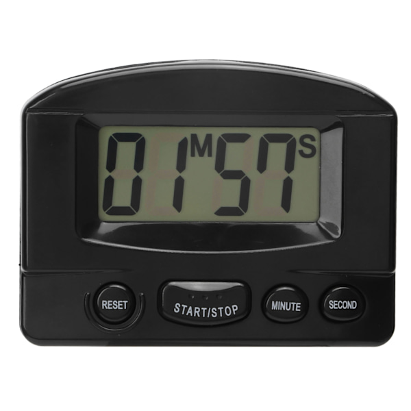 Køkkenur Høj lydstyrke Tid op og nedtælling Magnetisk design Multifunktionelt digitalt ur Timer Sort