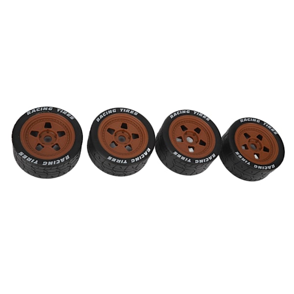 4 STK 1/7 RC bildæk sort og kaffe RC bil gummidæk sæt til ARRMA til INFRACTION til FELONY Flat Sports Car