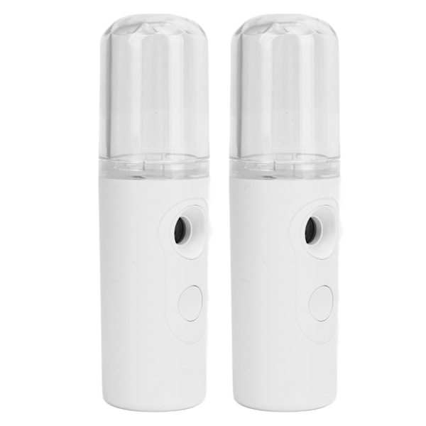 2 kpl Kannettava Nano Kasvohöyrystin Mini Kasvohöyrystin USB-ladattava sumutin 30 ml näkyvä vesisäiliö ihonhoitoon