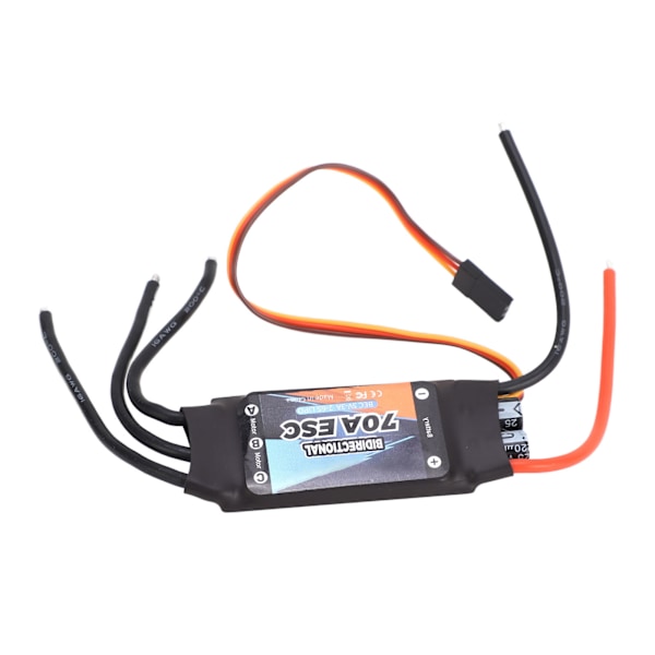 RC sähköinen nopeudensäädin 70A kaksisuuntainen elektroninen komponentti RC harjaton ESC RC-veneeseen vedenalainen potkuri