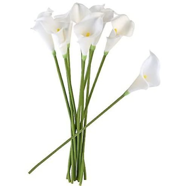 Fake Flower Mini Calla Lily, 10 kpl, valkoinen keltainen sydän