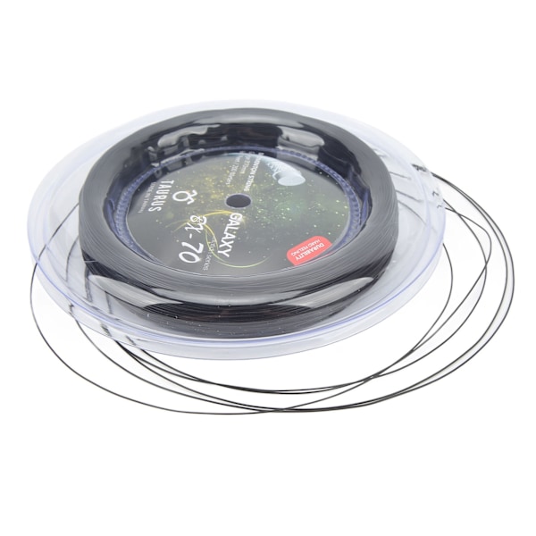 POWERTI BX70 Badmintonracketsträng med hög elastisk nylon Badmintonracketsträng 0,7 mm Badmintonsnöre 200 m rulle Svart