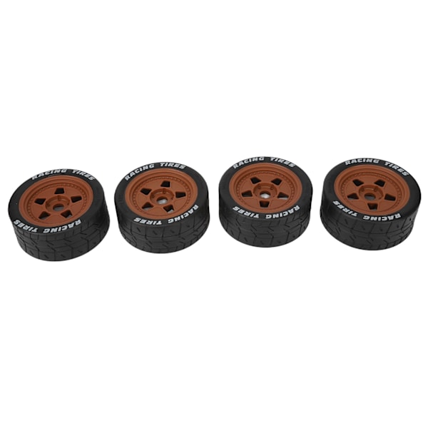 4 STK 1/7 RC bildæk sort og kaffe RC bil gummidæk sæt til ARRMA til INFRACTION til FELONY Flat Sports Car