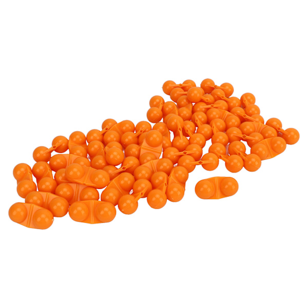 50 stk Fiske Dobbel Rangle Metall Havfiske Attraktor Bell Beads med plastetui for å lokke fisk oransje